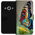 Miniatyrbillede 1 af 3: Samsung Galaxy Xcover 3 Tegnebogsetui Sommerfugl Natur Sommer Motiv Vinger Farverig Design Populær Dekoration Grafisk Eksotisk Tema