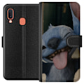 Miniatyrbillede 1 af 3: Samsung Galaxy A20e Tegnebogsetui Stitch Sød Alien - Blå Fav