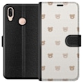 Pikkukuva 1 / 3: Huawei P20 lite Lompakkokotelo Teddy-tausta - söpöt teddykarhut pehmeällä taustalla