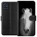 Pikkukuva 1 / 3: Samsung Galaxy A51 Lompakkokotelo Valkoinen Hevonen