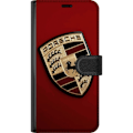Miniatyrbillede 3 af 3: Apple iPhone 16 Plus Tegnebogsetui Mobil etui med stilfuld Porce-logo i sort og hvid