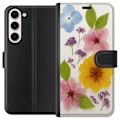 Miniatyrbillede 1 af 3: Samsung Galaxy S23+ Tegnebogsetui Pressede blomster