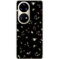 Kompatibelt Mobildeksel til Huawei P50 Pro Svart blomstergrafikk svart