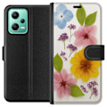 Miniatyrbillede 1 af 3: Xiaomi Redmi Note 12 Tegnebogsetui Pressede blomster