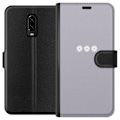 Pikkukuva 1 / 3: OnePlus 6T Lompakkokotelo Lila Blomminimalismi - tyylikäs kukkakuva lila taustalla