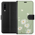 Miniatyrbillede 1 af 3: Huawei P30 Tegnebogsetui Præstekraver - blomstret mønster i svensk sommerstil