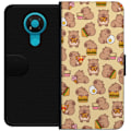 Miniatyrbillede 1 af 3: Nokia 3.4 Tegnebogsetui Kawaii capybara mobilcover med flere søde figurer