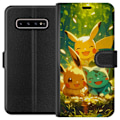 Miniatyrbillede 1 af 3: Samsung Galaxy S10+ Tegnebogsetui Pixelmonster spillestil - farverig design til retro-elskende gamere