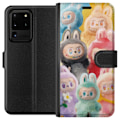 Miniatyrbild 1 av 3: Samsung Galaxy S20 Ultra Plånboksfodral Labubu Sketch Style – Handritat monster i tusch