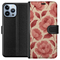 Miniatyrbillede 1 af 3: Apple iPhone 13 Pro Max Tegnebogsetui Roseblomst