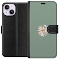 Miniatyrbilde 1 av 3: Apple iPhone 15 Lommeboketui Grønn Minimalblomst - stilren bl