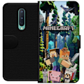 Miniatyrbillede 1 af 3: OnePlus 8 Tegnebogsetui Minecraft mobiltelefon dækning med skov og pixel karakterer