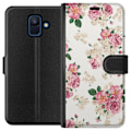 Miniatyrbillede 1 af 3: Samsung Galaxy A6 (2018) Tegnebogsetui Retro Blomster