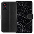 Miniatyrbillede 1 af 3: Samsung Galaxy Xcover 5 Tegnebogsetui Marmor Sort