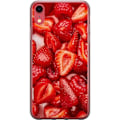 Pikkukuva 1 / 2: Apple iPhone XR Läpinäkyvä kuori Mansikkakuviointi - makea