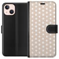 Kompatibelt Plånboksfodral till Apple iPhone 13 Beige vaniljprickar beige