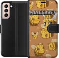 Kompatibelt Plånboksfodral till Samsung Galaxy S21 Minecraft Bi