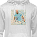 Miniatyrbillede 1 af 8: Børne-Hoodie | Blød Hættetrøje til Børn Erling Haaland grå 7-8 År