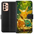 Miniatyrbillede 1 af 3: Samsung Galaxy A23 Tegnebogsetui Pixelmonster spillestil - farverig design til retro-elskende gamere