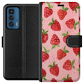 Pikkukuva 1 / 3: Motorola Edge 20 Pro Lompakkokotelo Mansikkahaaveet - Retrot t