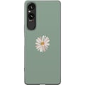 Pikkukuva 1 / 3: Sony Xperia 5 V Läpinäkyvä kuori Vihreä Minimalikukka - ty