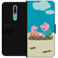 Miniatyrbillede 1 af 3: Nokia 2.4 Tegnebogsetui Greta Gris Familie Georg Mudderpøl B