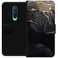 Miniatyrbillede 1 af 3: OnePlus 8 Tegnebogsetui Sort guld abstrakt