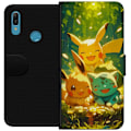 Miniatyrbillede 1 af 3: Huawei Y6 (2019) Tegnebogsetui Pixelmonster spillestil - farve