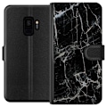 Miniatyrbillede 1 af 3: Samsung Galaxy S9 Tegnebogsetui Sort marmor