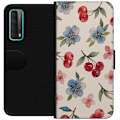 Miniatyrbillede 1 af 3: Huawei P smart 2021 Tegnebogsetui Bær & Blomster - mønster m