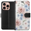 Miniatyrbillede 1 af 3: Apple iPhone 16 Pro Tegnebogsetui Romantiske blomster
