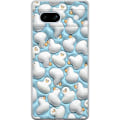 Pikkukuva 1 / 3: Google Pixel 7a Läpinäkyvä kuori Kuplat Sinisessä