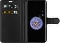 Miniatyrbillede 2 af 3: Kompatibel Tegnebogsetui til Samsung Galaxy S9 Orange skjold med sort heraldisk løve mod sort baggrund sort