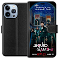 Miniatyrbild 1 av 4: Apple iPhone 13 Pro Plånboksfodral Squid Game Säsong 3 Seriefigurer Populärt TV Serie Motiv Ikoner Spänning Drama Asiatisk Design Trend