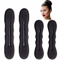 Pikkukuva 8 / 8: Laadukas uuden tyylin Styla Hair Black Magic hiusdonitsin tekosetti 4 kpl (2 pientä, 2 suurta)