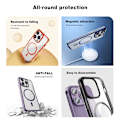 Pikkukuva 5 / 5: Laadukas uuden tyylin ColorPop iPhone 14 Pro -kuori CH MagSafe Läpinäkyvä/Valkoinen 34