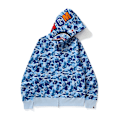 Miniatyrbillede 2 af 4: Høj kvalitet ny stil Bape hoodie Shark Mouth Ape Camo Print Bomuld Fuld Lynlås Jakke fo W gul gul 4XL