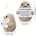 Miniatyrbild 2 av 5: Högkvalitativ ny stil 1 st Mini Rolig Positiv Potatis, Söt Ull Virkad Stickad Potatisleksak
