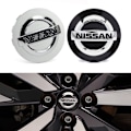 Miniatyrbild 1 av 5: Högkvalitativt nytt 4-pack - Nissan Navkapslar / Hjulnavsemblem - B 60mm - Silver