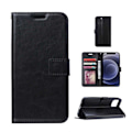 Miniatyrbillede 1 af 8: Højkvalitets ny stil iPhone 13 Pro Max Wallet Case Sort Læder Etui sort black