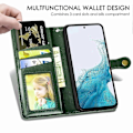 Miniatyrbillede 4 af 5: Højkvalitets nyt læder wallet case stativ til Samsung Galaxy A56 5G Green