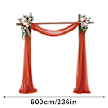 Miniatyrbillede 7 af 8: Højkvalitets ny stil Bryllupsbue Chiffon Stof Drapering Bryllupsdrapering Bue Dekoration Bryllupsdekoration 0.8