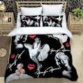 Miniatyrbild 2 av 2: Högkvalitativt nytt v5090 Sängkläder Vacker Flicka Marilyn Monroe Tryckt Påslakanset Sängkläder IU509 200x200cm 78x78in