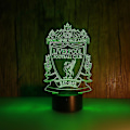 Miniatyrbillede 3 af 4: Højkvalitets ny stil 3D LED natlampe Liverpool fodboldklub natlampe til børn i soveværelset