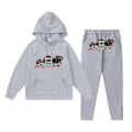 Miniatyrbild 1 av 5: Högkvalitativ ny Trapst Tiger Head Print Hooded Plysch Tröja Mode Gradient Letter Casual Sport Set Print 04 Grå Print 04 Grey S