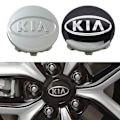Miniatyrbild 1 av 5: Högkvalitativt nytt 4-pack - Kia Navkapslar / Hjulnavsemblem - B 6 65 Silver 58mm