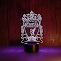 Miniatyrbillede 4 af 4: Højkvalitets ny stil 3D LED natlampe Liverpool fodboldklub natlampe til børn i soveværelset