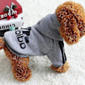 Miniatyrbild 3 av 3: Säsongskampanj! Högkvalitativa Hundkläder Adidog 2024 Nya Vinterkläder för Små och Mellanstora Hundar Hoodies Valpkläder Tröja Svart Black 2*3kg