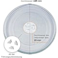 Pikkukuva 5 / 5: Laadukas uusi mikroaaltouunin lautanen 24,5 cm mikroaaltouunin lautanen lasinen pyörivä alusta R