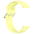 Miniatyrbillede 1 af 6: Højkvalitets ny komfortabel og holdbar silikone urrem Blød og fleksibel rem Nem at installere til Xplora X6 play Gul 20mm Gul Yellow 20mm